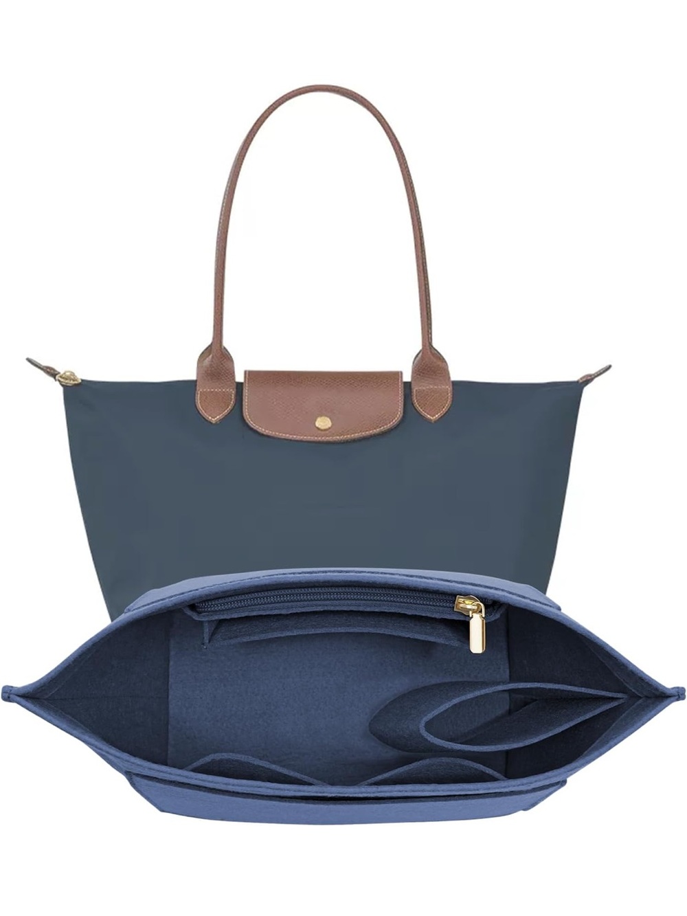 Felt Purse Organizer Insert for Longchamp Le Pliage L Handbag Insert 2974/bb9-1